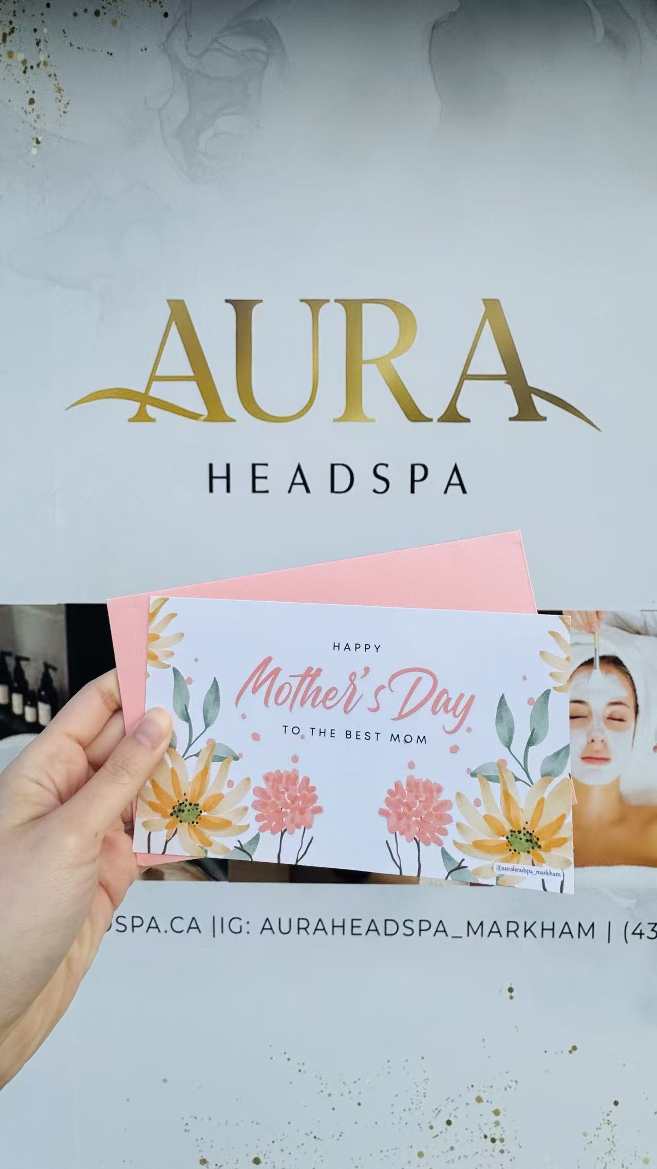 Mother's Day card and envelope gift certificate